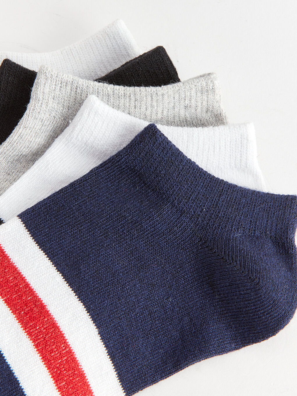 Striped Boy's Booties Socks 5-pack