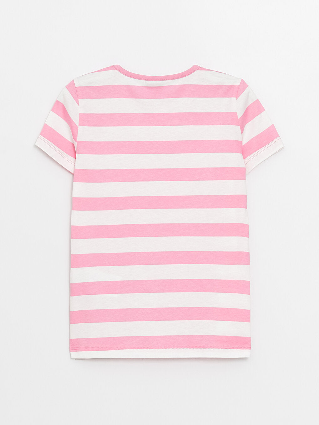 Crew Neck Striped Short Sleeve Girls' T-Shirt