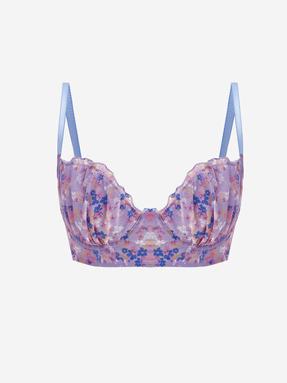 Underwire Unpadded Patterned Drop Bra