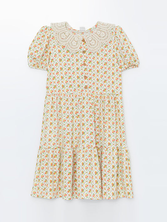 Baby Lapel Floral Girl's Dress