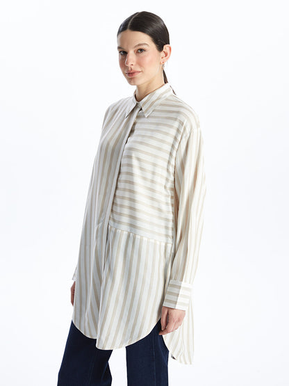 Striped Oversize Women's Shirt Tunic