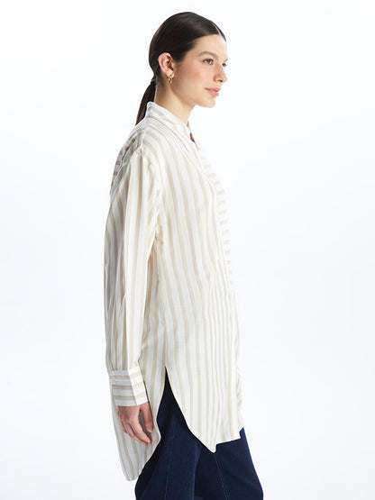 Striped Oversize Women's Shirt Tunic