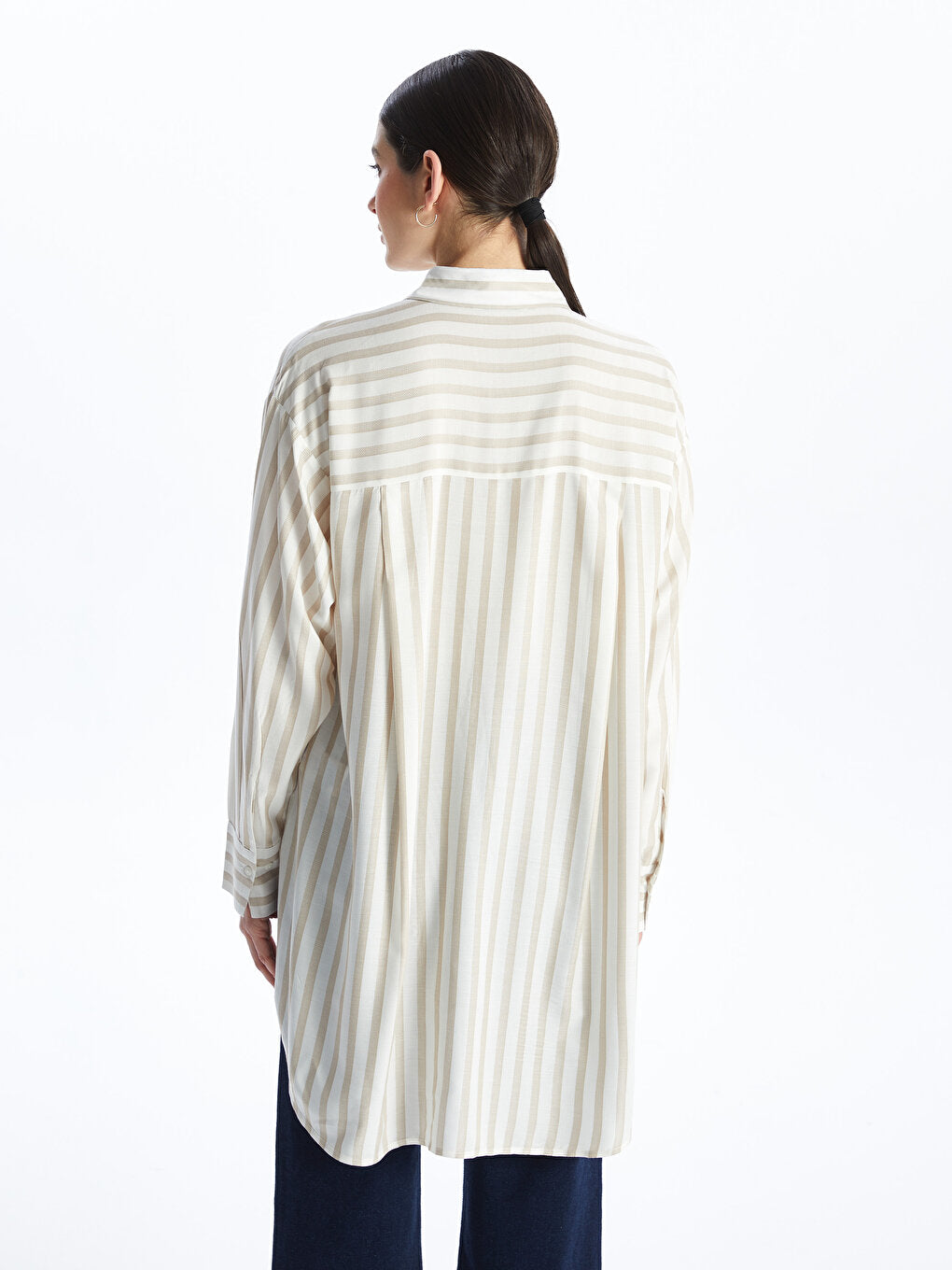 Striped Oversize Women's Shirt Tunic