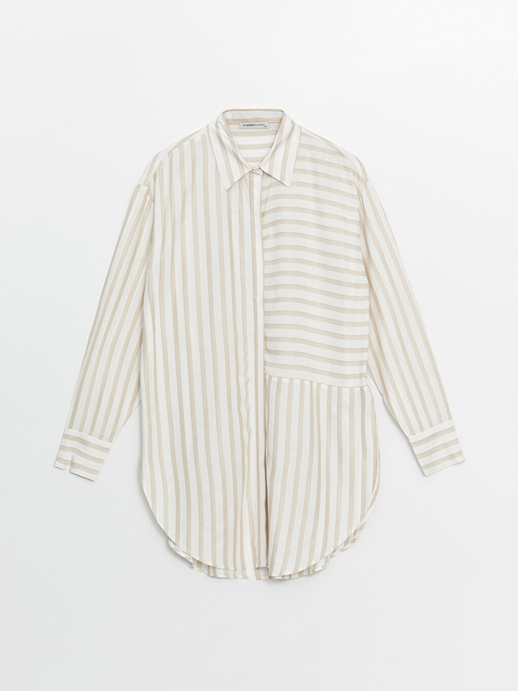 Striped Oversize Women's Shirt Tunic