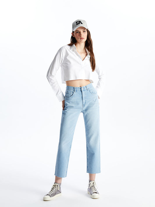 Straight Fit Women's Jean Trousers