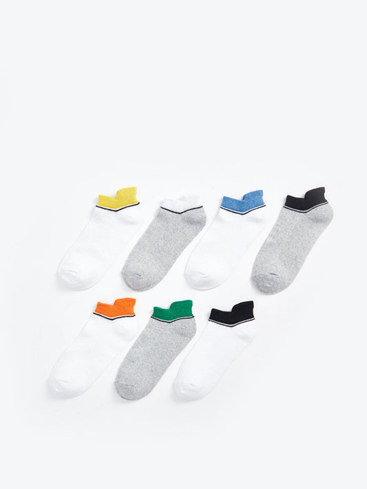 Color Blocked Boy's Booties Socks 7 Pack