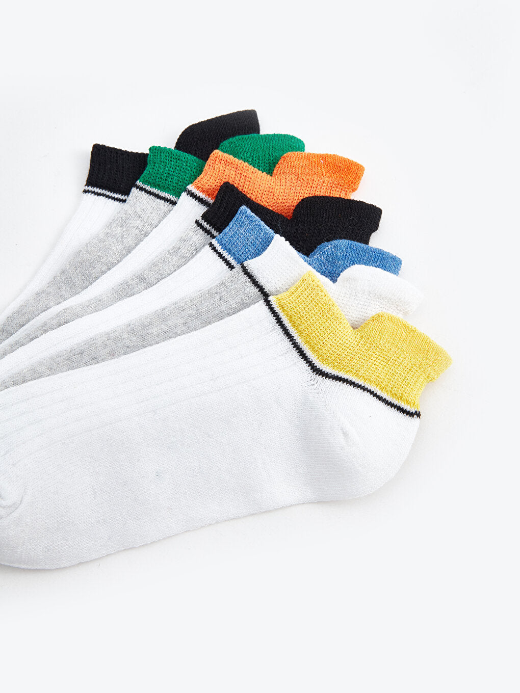 Color Blocked Boy's Booties Socks 7 Pack