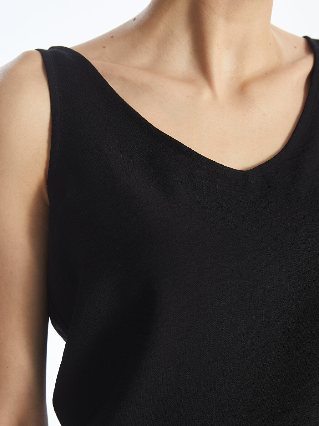 Women's V-Neck Plain Blouse