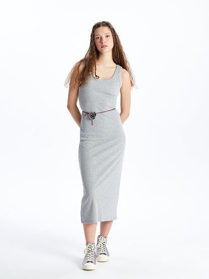 Women's U-Neck Straight Dress