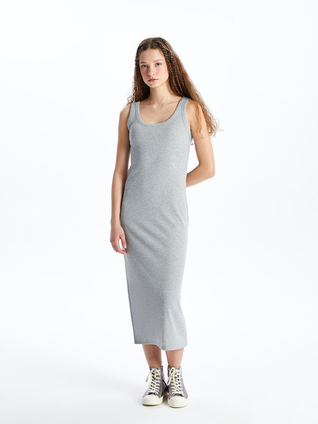 Women's U-Neck Straight Dress