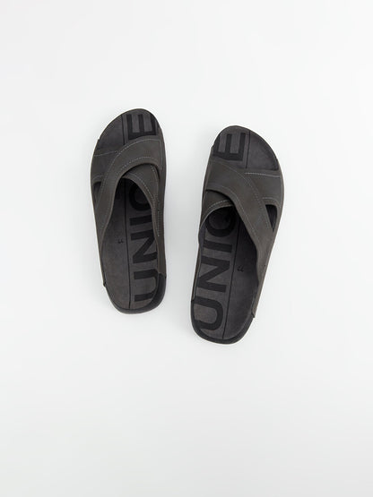 Cross Strapped Men's Slippers