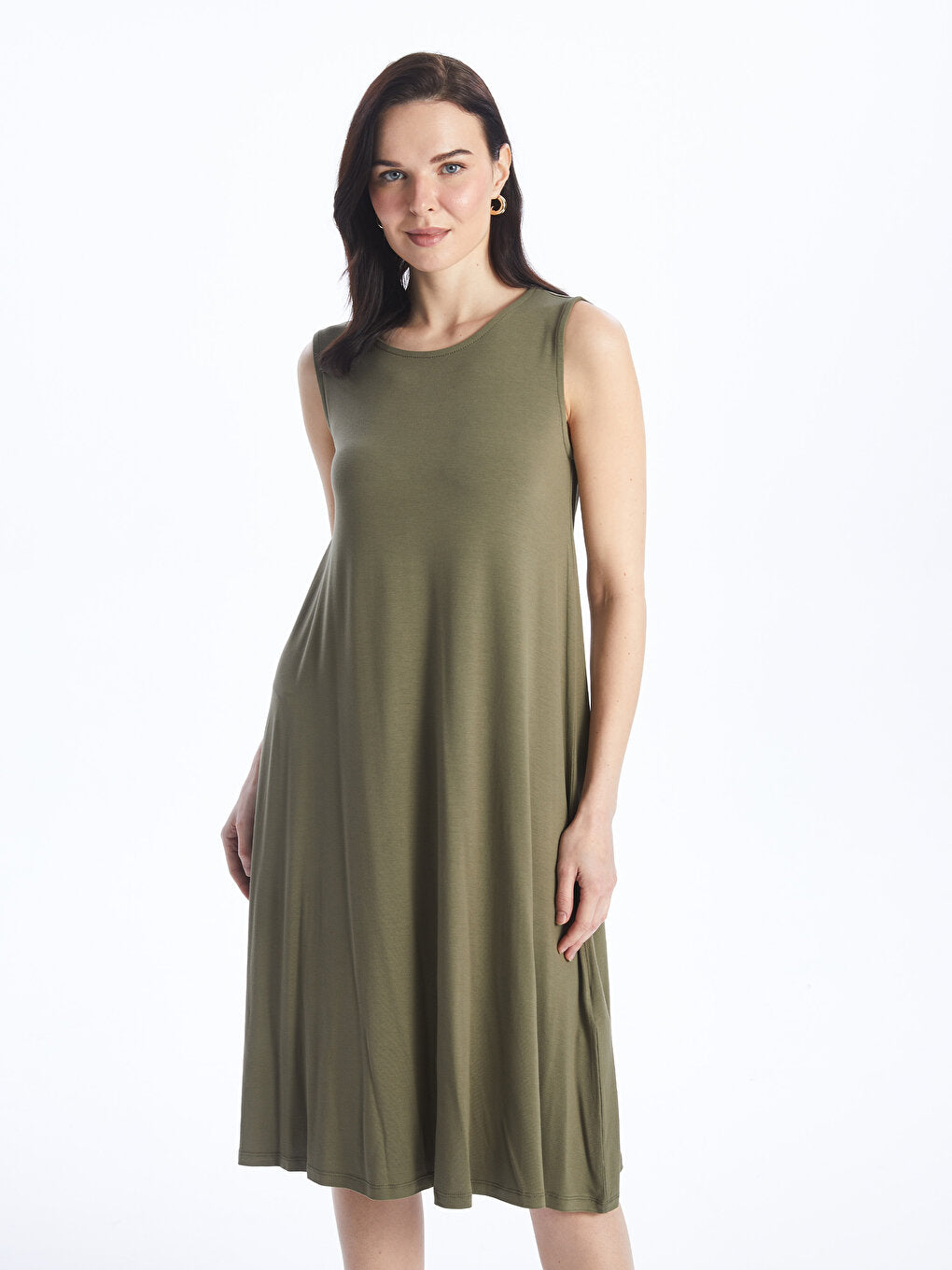 Crew Neck Straight A-Line Women's Dress