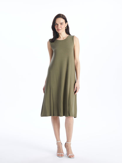 Crew Neck Straight A-Line Women's Dress