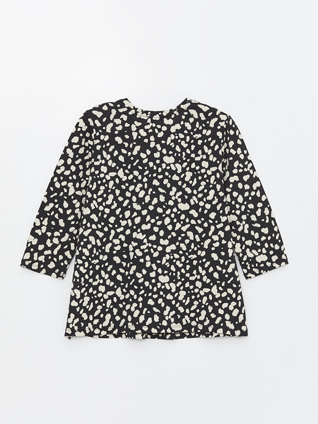 Crew Neck Patterned Women's Blouse