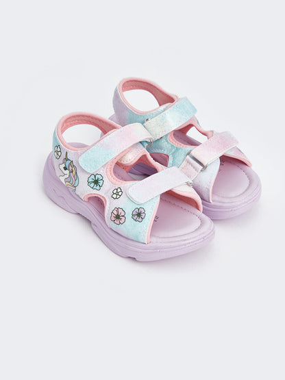 Printed Velcro Girls Sandals