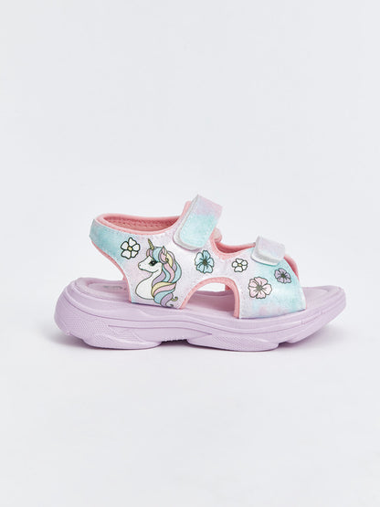 Printed Velcro Girls Sandals