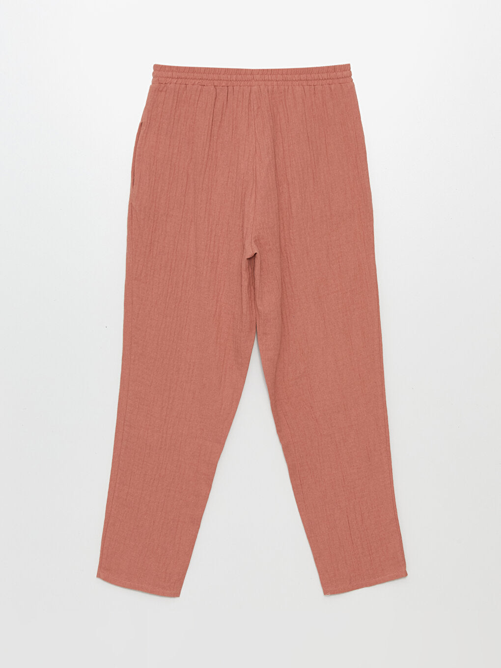 Carrot Cut Women's Trousers with Elastic Waist