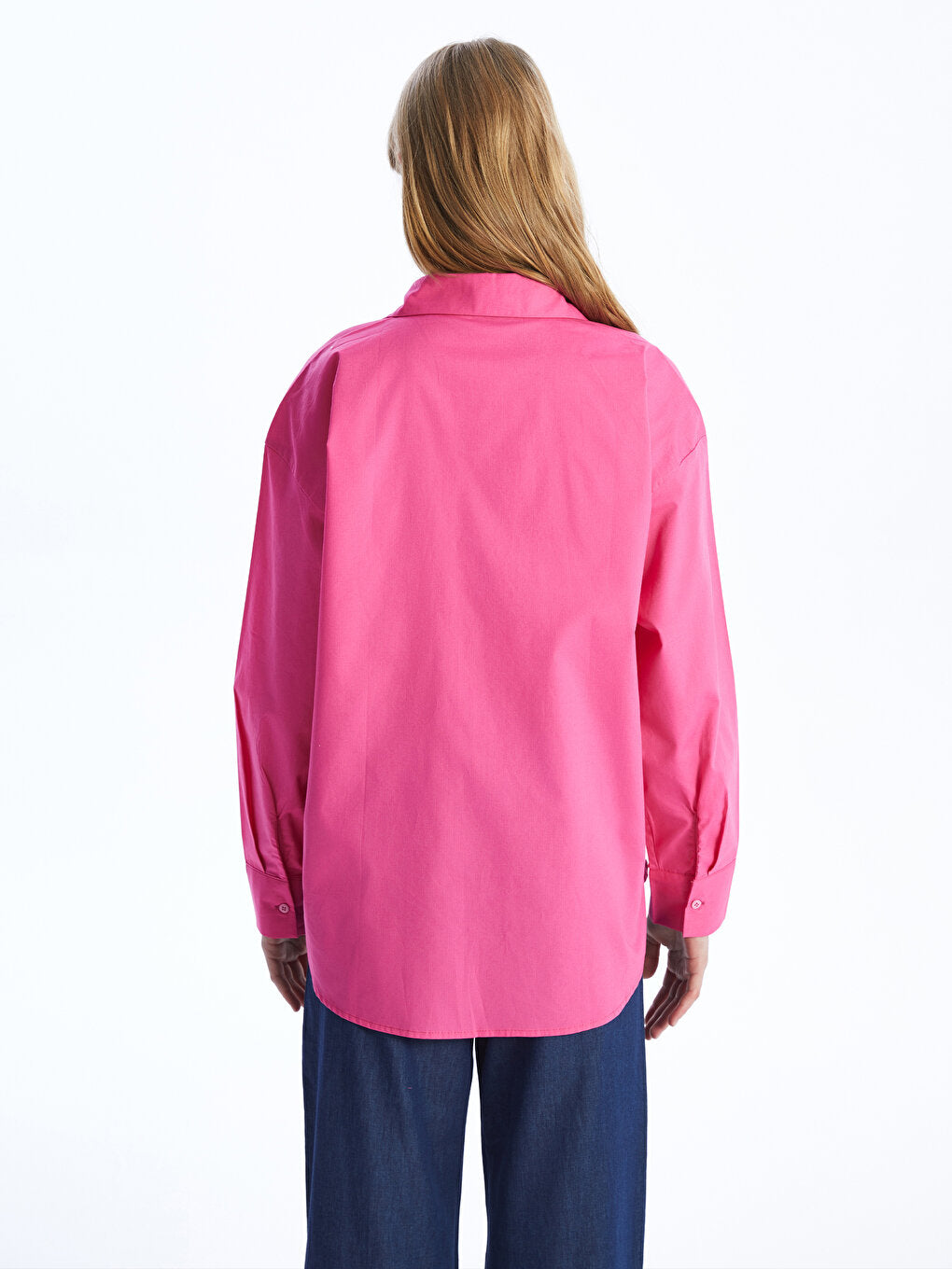 Plain Long Sleeve Oversize Women's Shirt