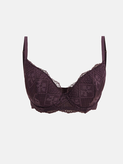 Underwire Unpadded Lace Balconette Bra