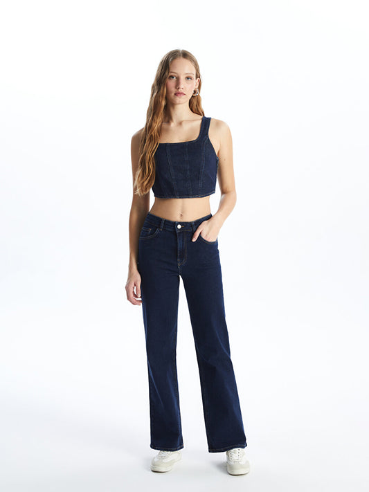 Wideleg Women's Jean Trousers