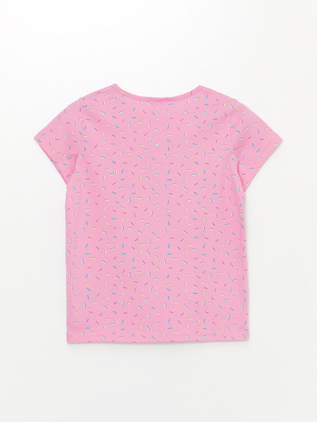 Crew Neck Printed Short Sleeve Girls' T-Shirt