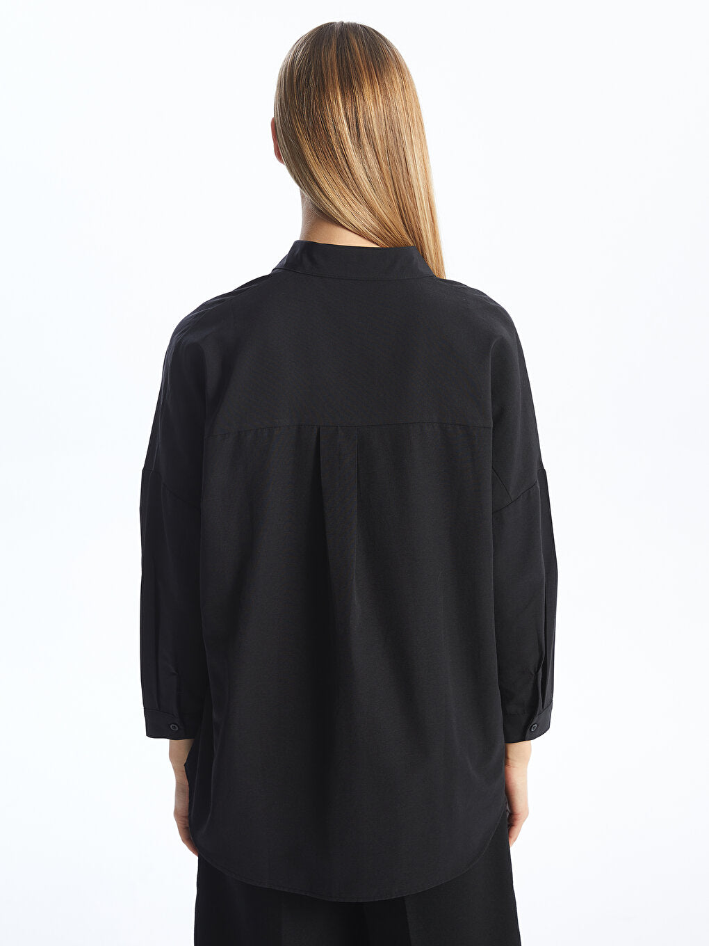 Plain Long Sleeve Oversize Women's Shirt