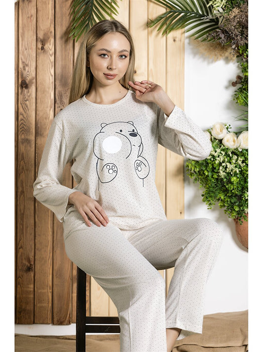 Crew Neck Women's Pajama Set