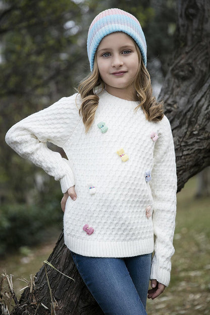 Crew Neck Bow Detailed Sweater 633MJ804