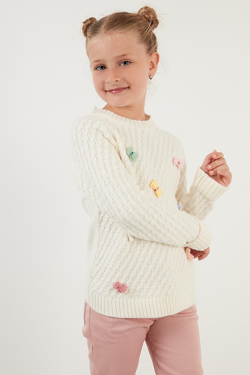 Crew Neck Bow Detailed Sweater 633MJ804