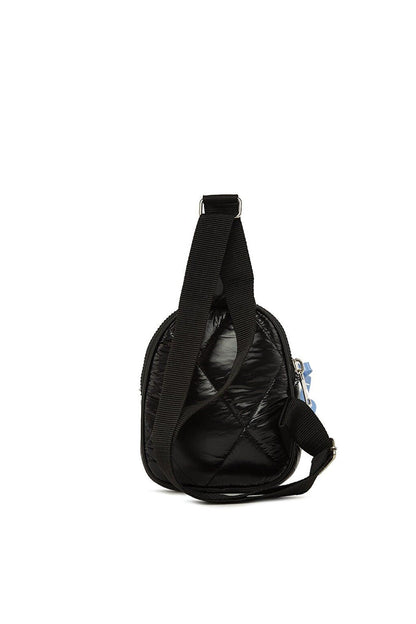 Thick Double Zipper Inflatable Crossbody Bag