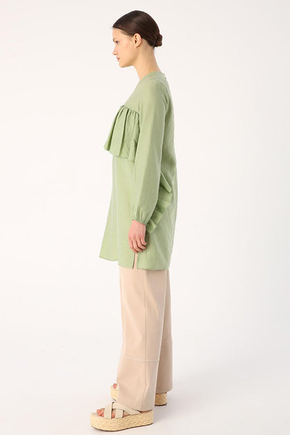 Light Green Flounce Detailed Tunic