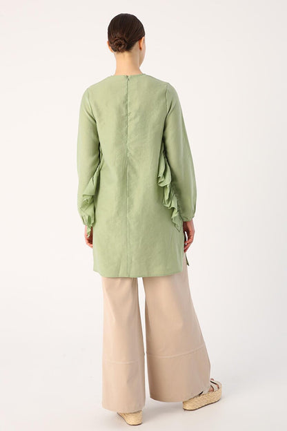 Light Green Flounce Detailed Tunic