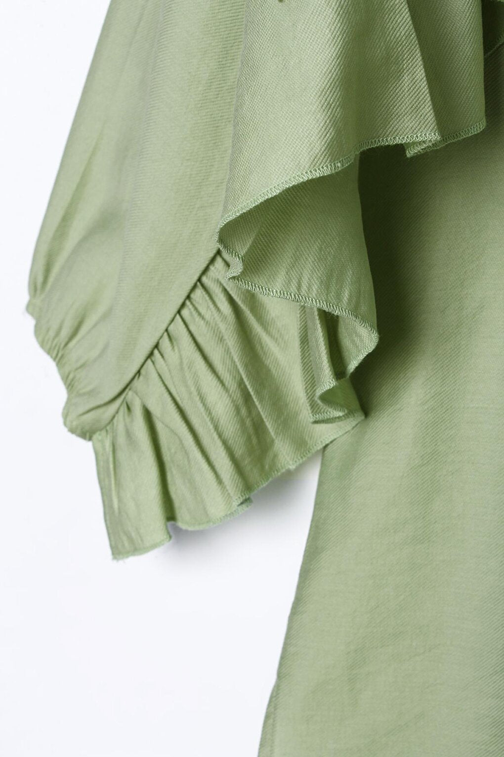 Light Green Flounce Detailed Tunic