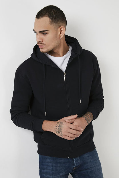 Cotton Pocket Hooded Slim Fit Winter Sweat 5827001