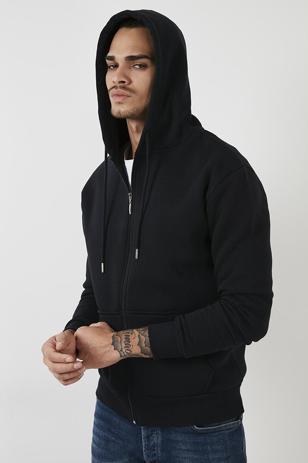 Cotton Pocket Hooded Slim Fit Winter Sweat 5827001