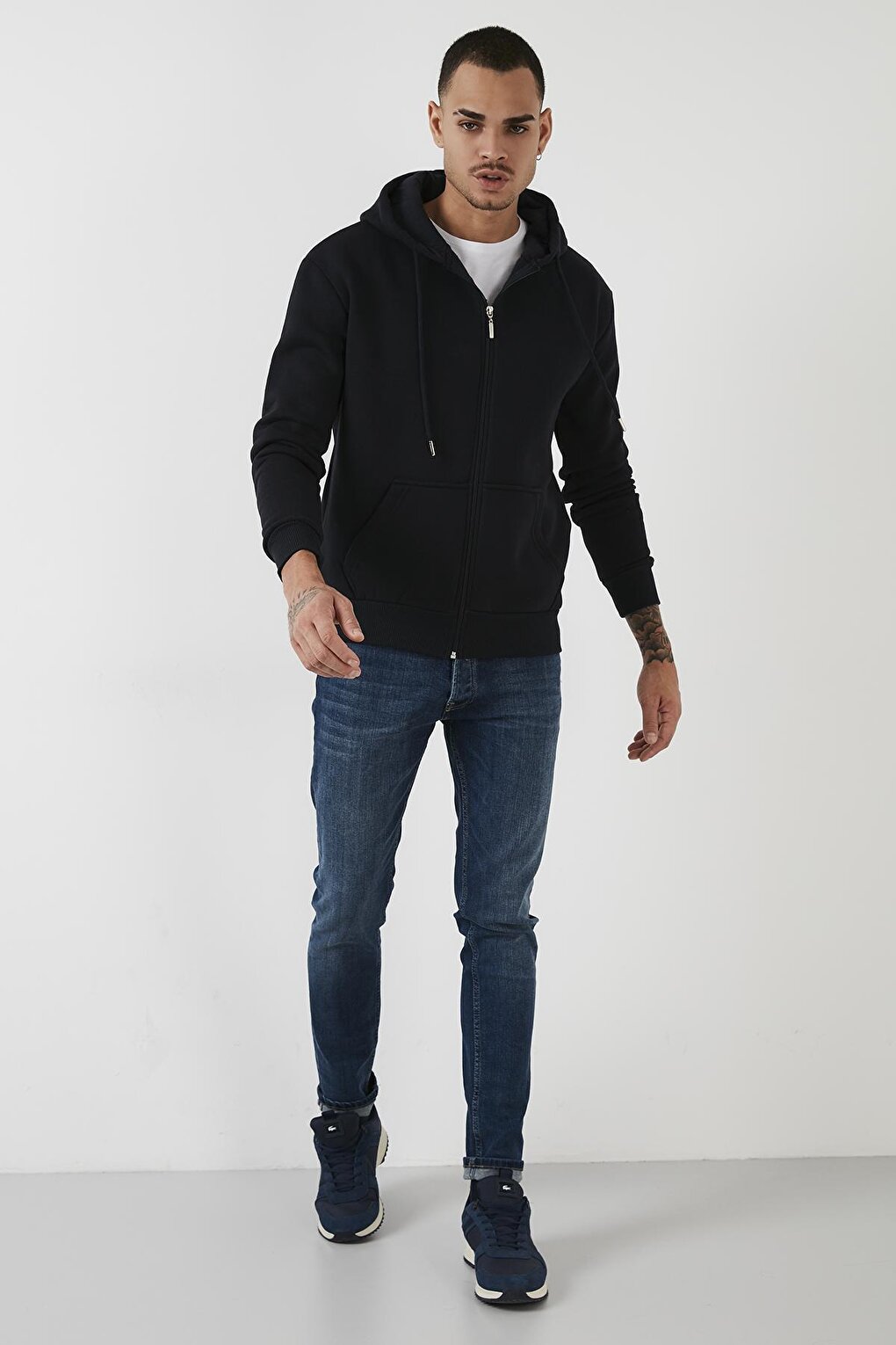 Cotton Pocket Hooded Slim Fit Winter Sweat 5827001