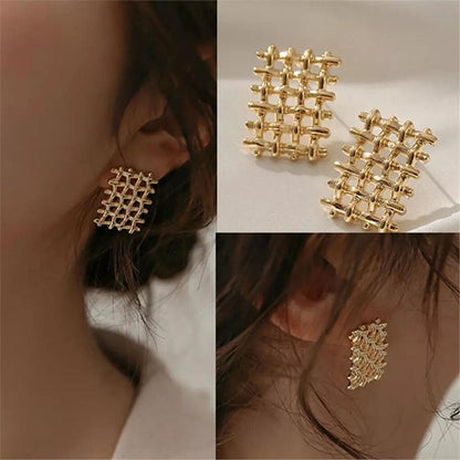 Wicker Braid Shaped Earrings