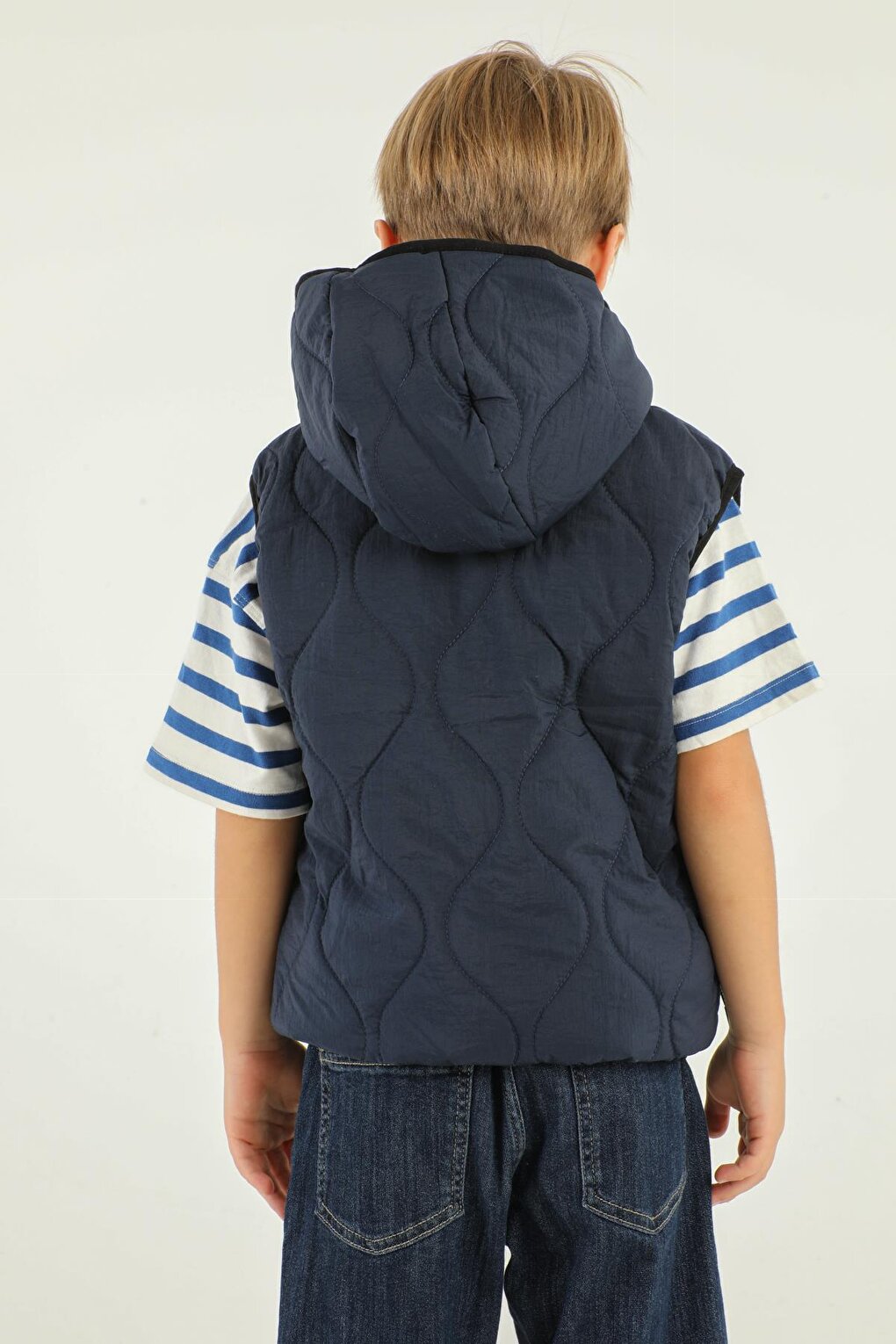 Hooded Double Pocket Boy's Vest