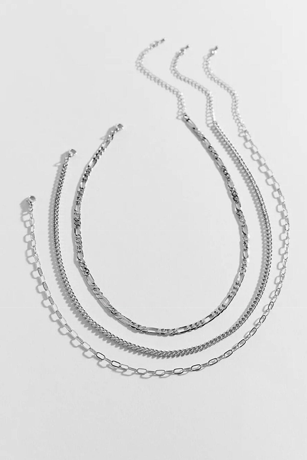 Basic Chain Necklace Set 3 Pieces