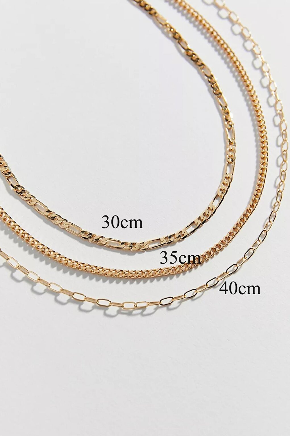 Basic Chain Necklace Set 3 Pieces