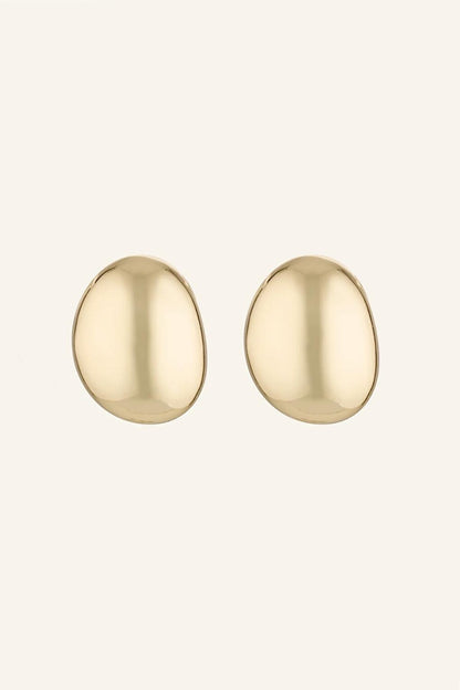 Gold Plated Minimalist Dome Earrings