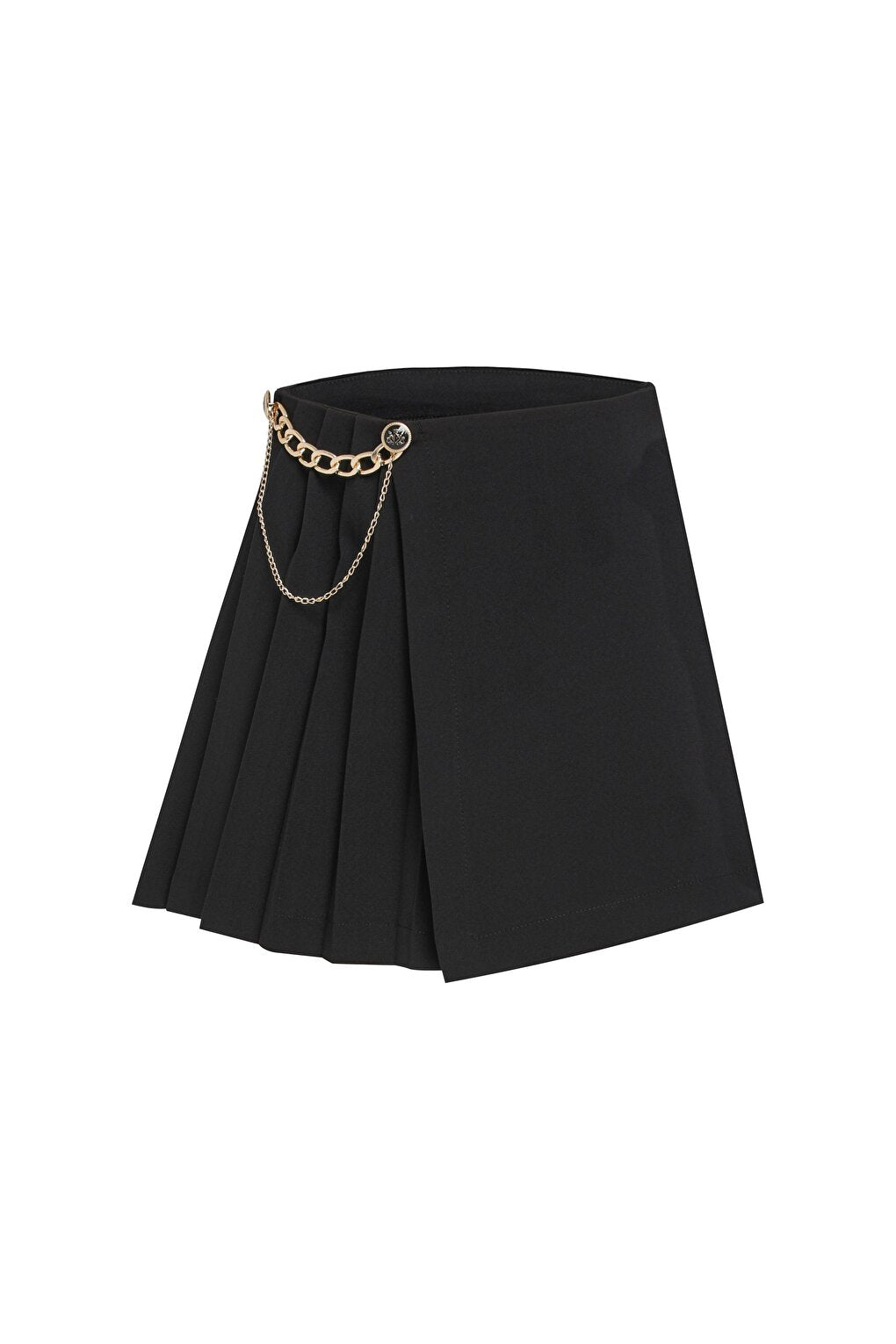 Accessory Detailed Shorts Skirt Black