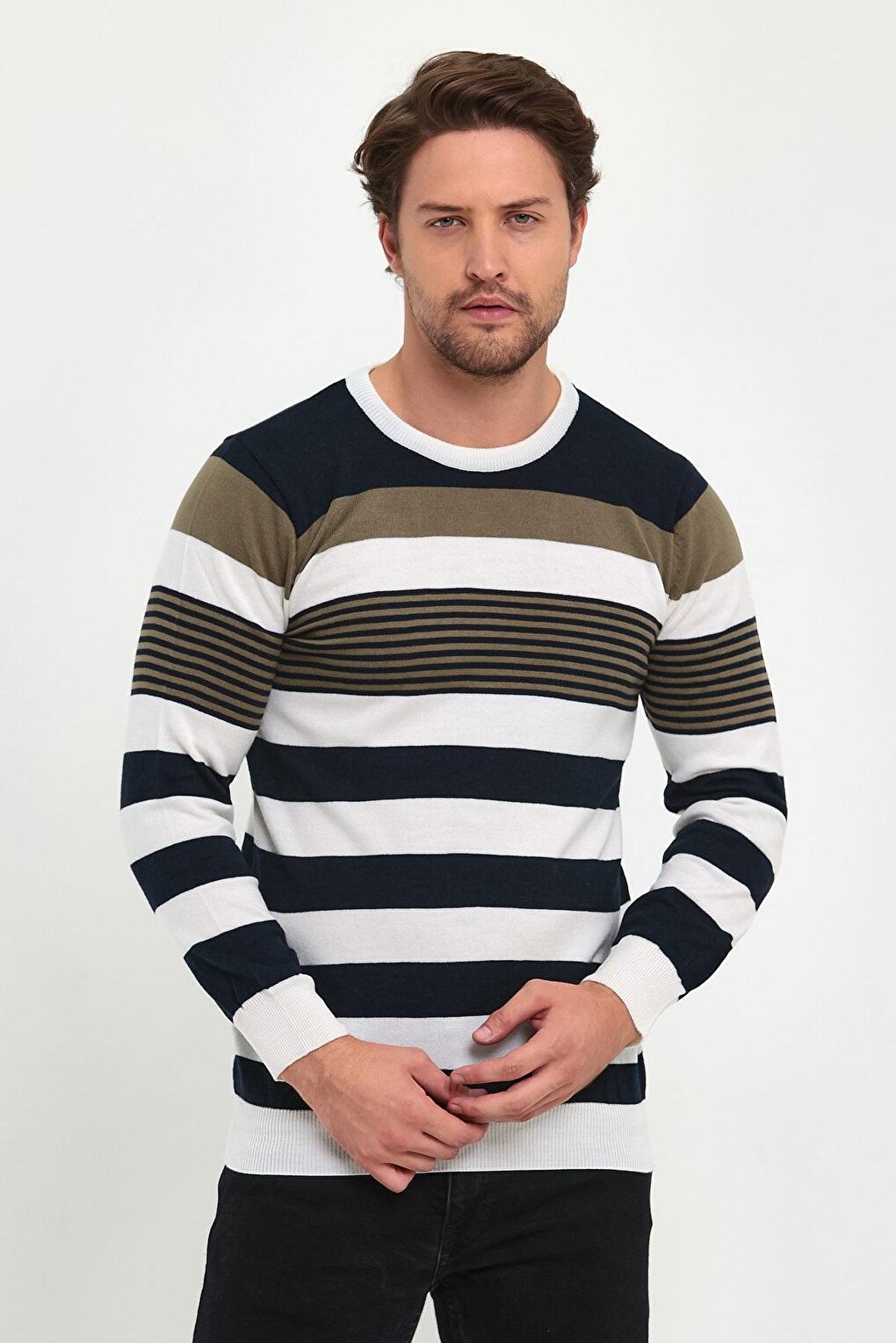 Striped Knitwear Men's Sweater