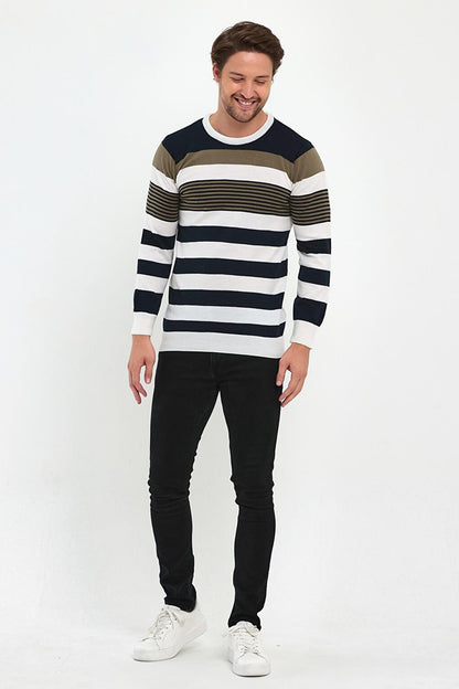 Striped Knitwear Men's Sweater