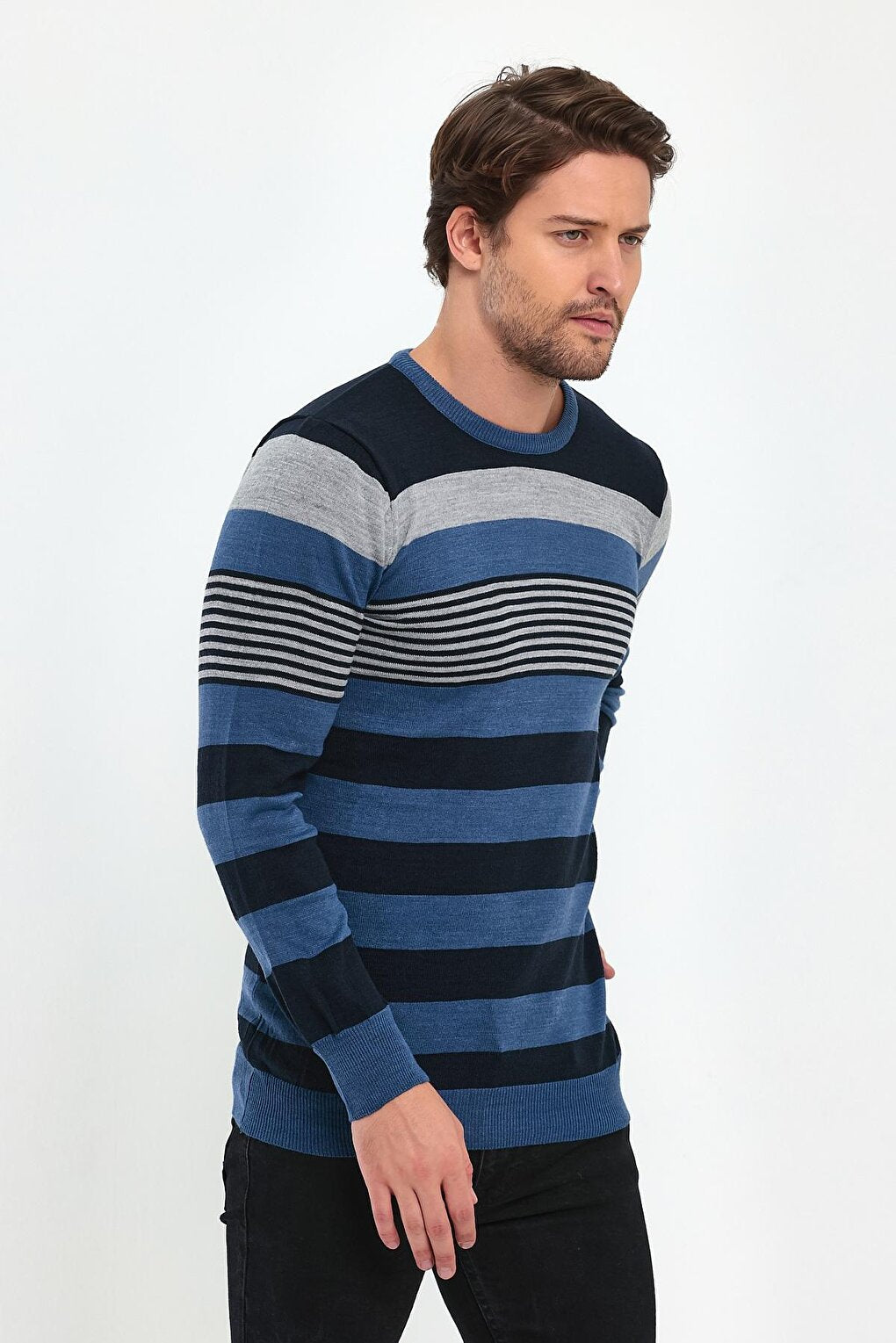 Striped Knitwear Men's Sweater