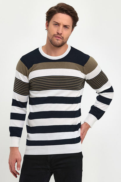 Striped Knitwear Men's Sweater