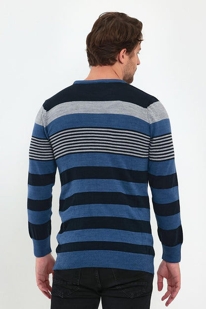 Striped Knitwear Men's Sweater