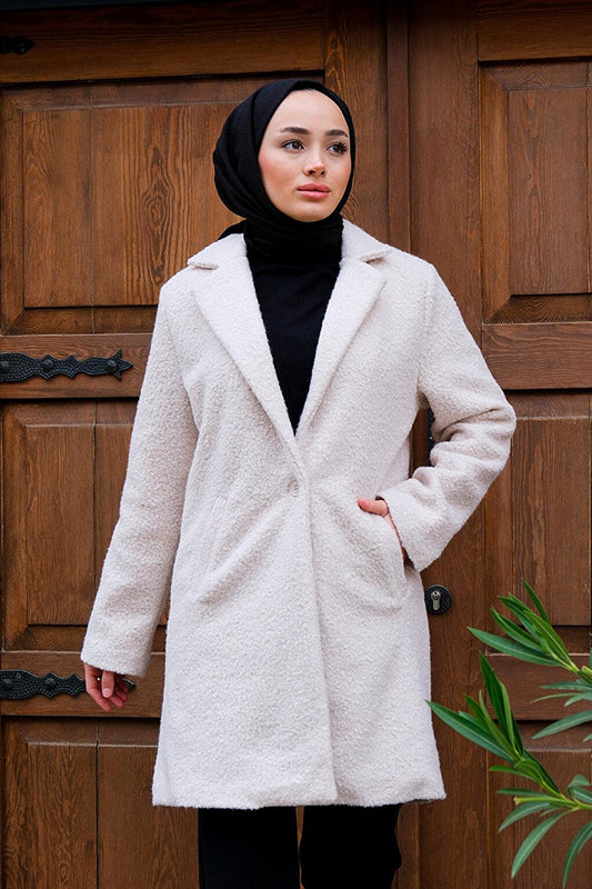 Women's Boucle Coat Beige