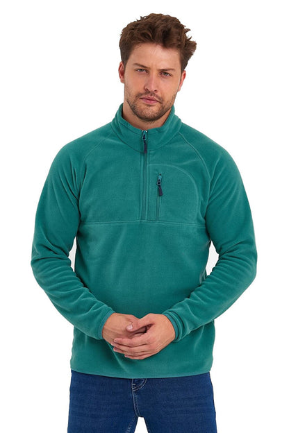 Micro Fleece Stand-up Collar Men's Sweatshirt