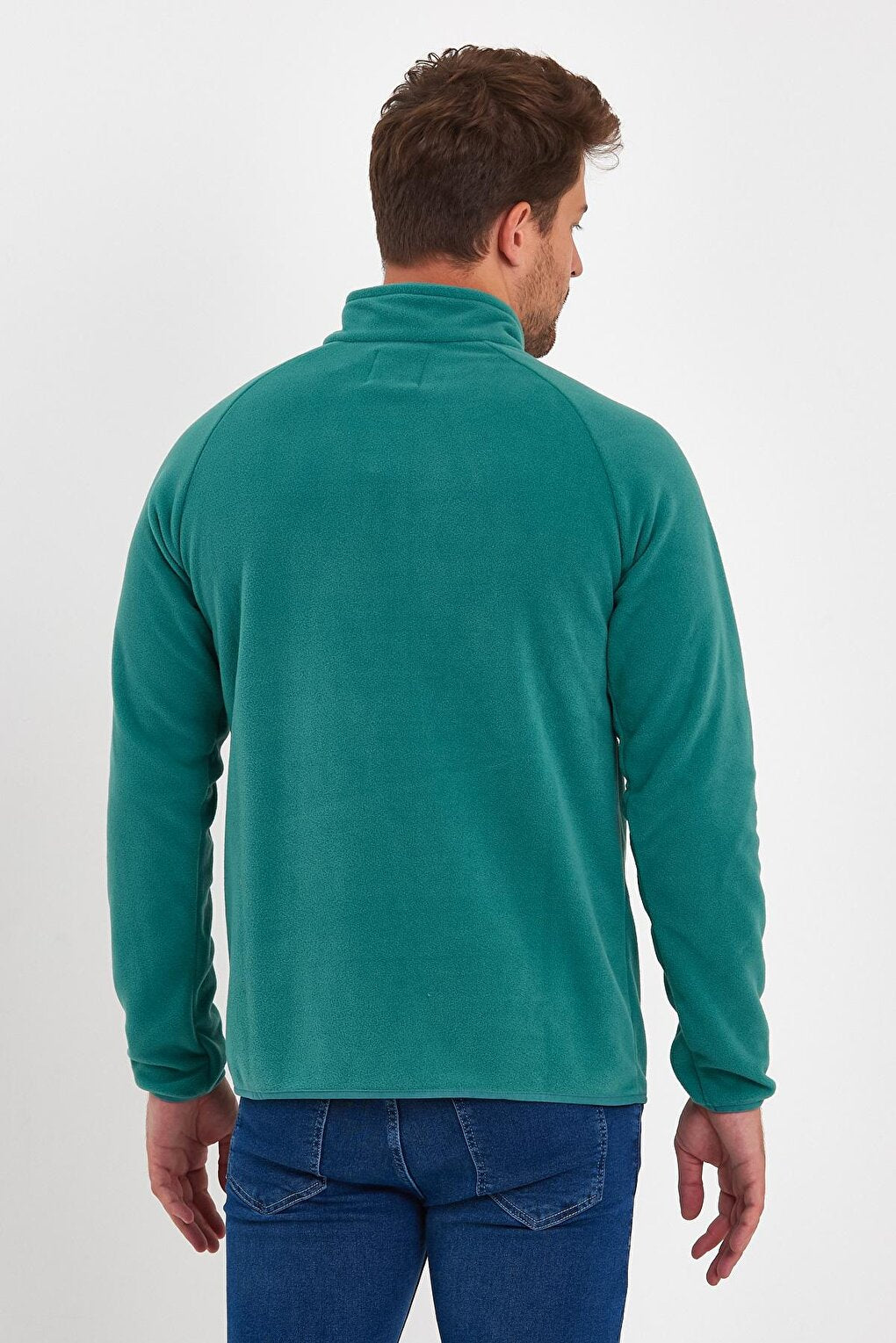 Micro Fleece Stand-up Collar Men's Sweatshirt